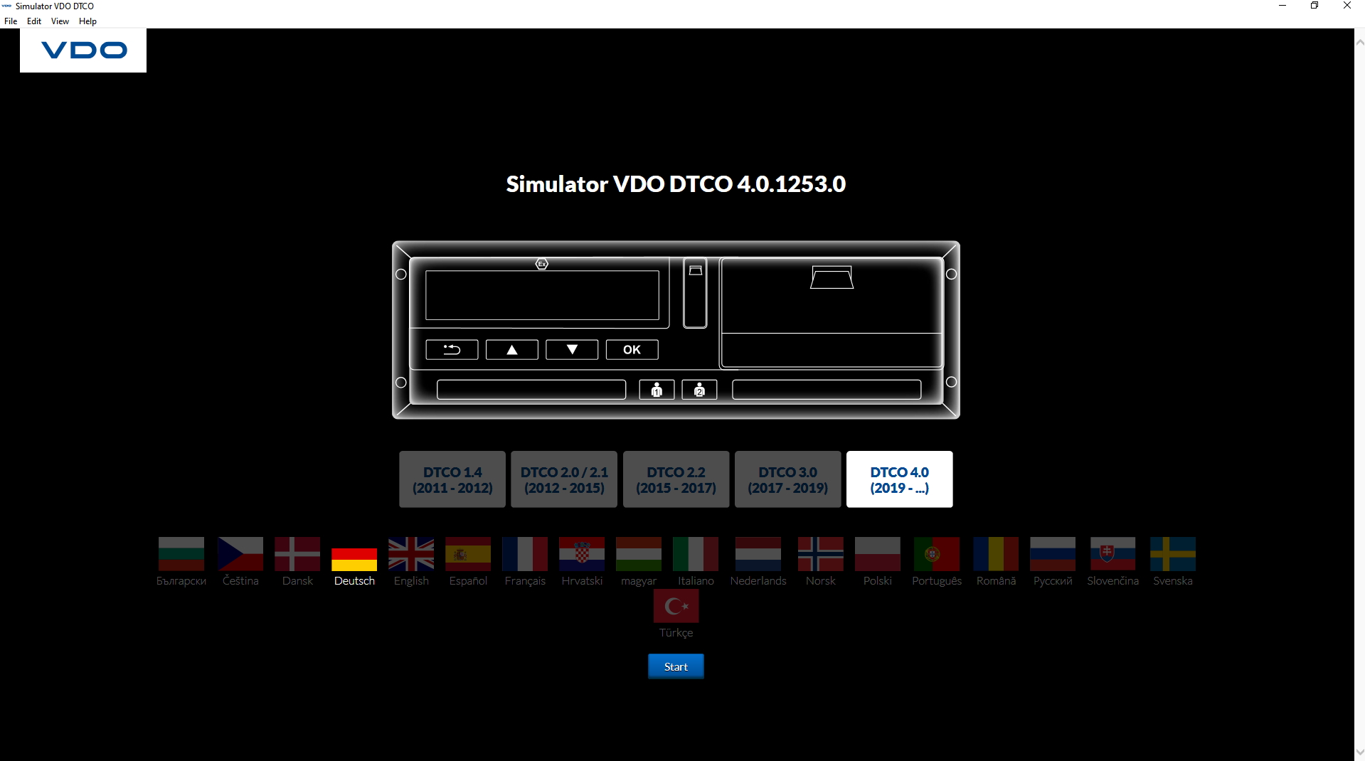 VDO Simulator für digitalen Fahrtenschreiber DTCO 1.4-4.x USB 2910002305700 